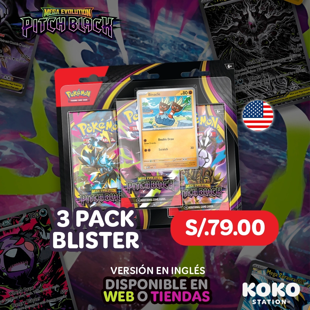Pokemon TCG Pitch Black - 3 Pack Blister Inglés