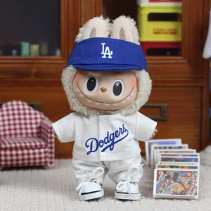 Ropa para Labubu Conjunto de Beisbol Dodgers Blanco