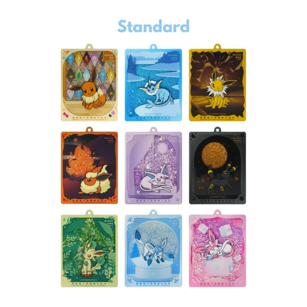 TCG Blind Box Eevee & Evolutions Quicksand Card Display Pendant Gifts - Imagen 3