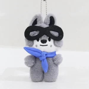 Llavero Peluche Stray kids con Antifaz Lobo (Bang Chan)