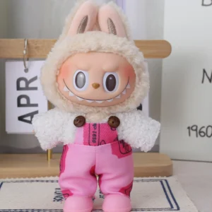 Ropa para Labubu Enterizo Blanco y Rosa