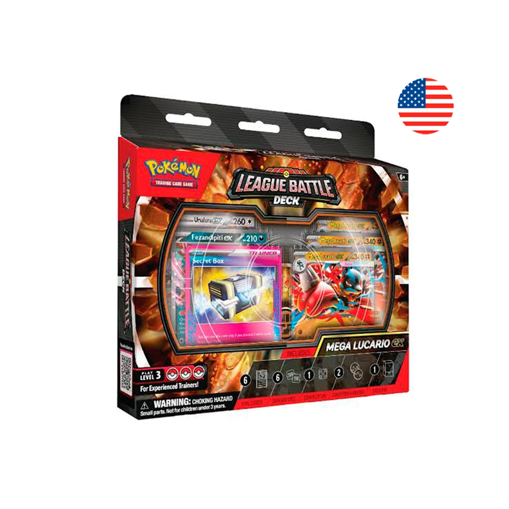 TCG Pokemon Mega Battle Deck Mega Lucario Ex - Ingles