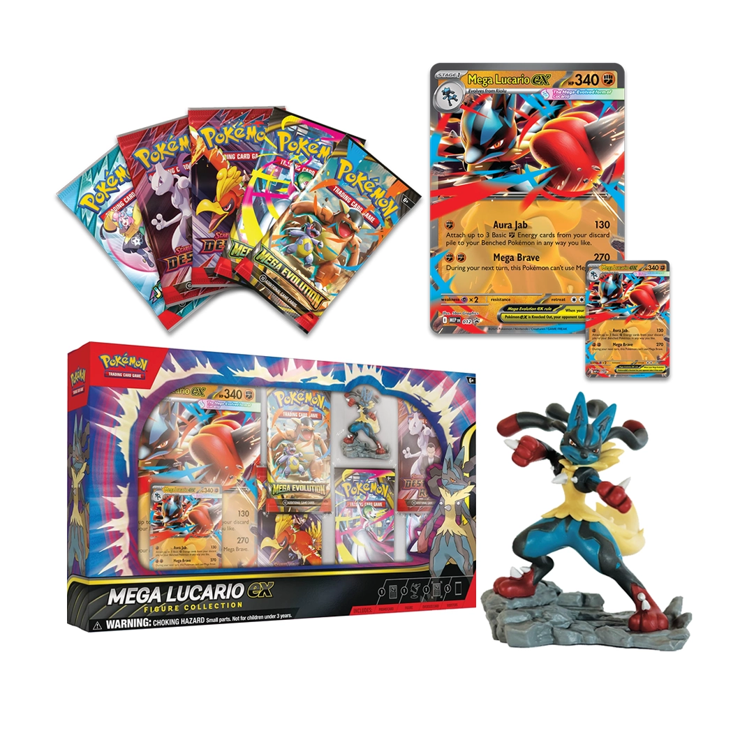 TCG Pokemon Figure Collection Mega Lucario Ex - Ingles - Imagen 2
