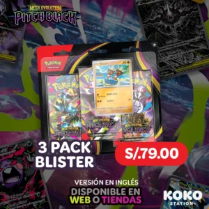 Pokemon TCG Pitch Black - 3 Pack Blister Inglés (Entregas disponibles desde el 20 de Julio) ¡Reserva el tuyo ya!