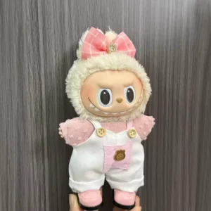 Ropa Labubu Polo Overol Blanco Sujetador Pink Moño